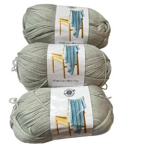 3 Balls Looms & Threads Baby Cuddles 113 g ea Neutral Grey 3 Weight Same dye lot
